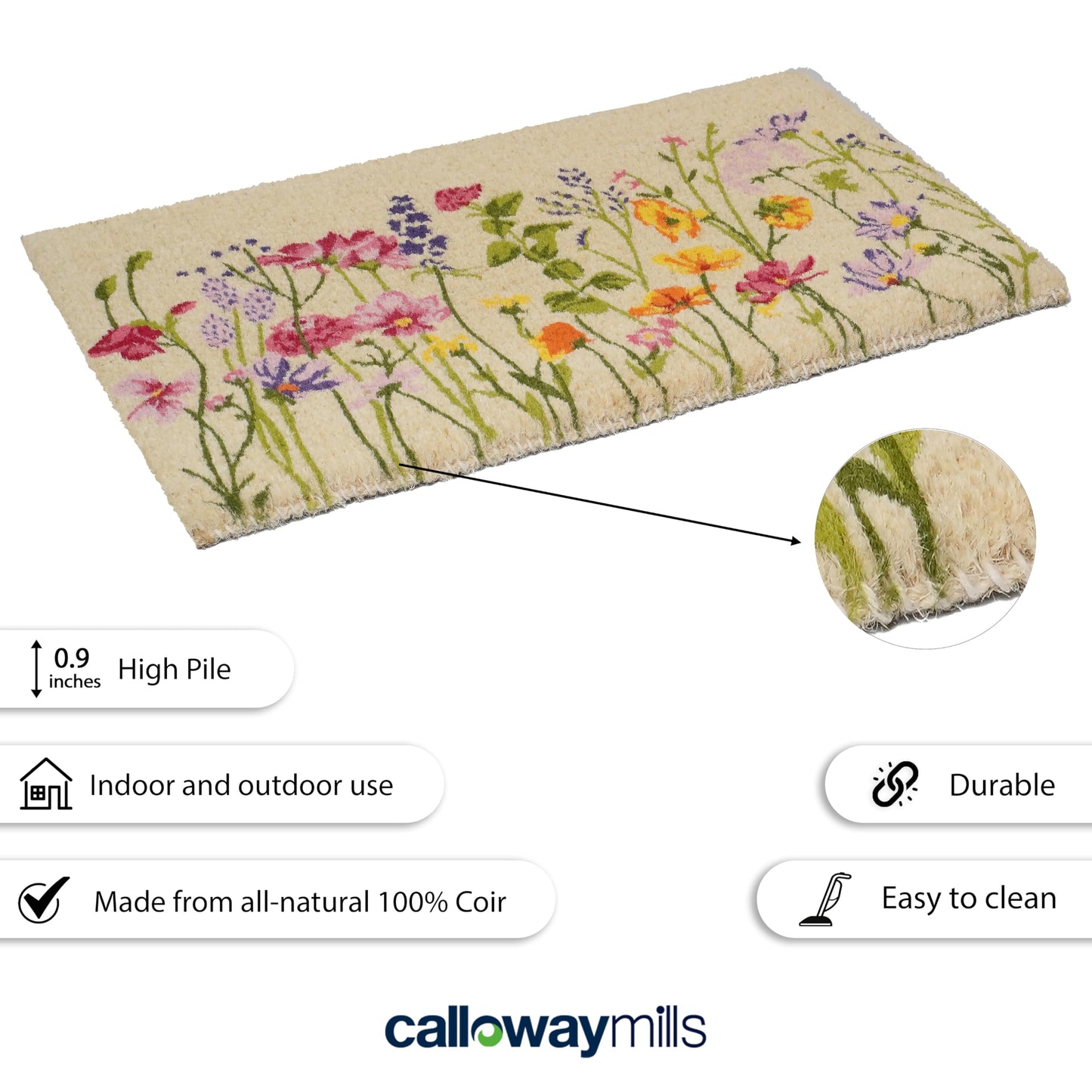 Calloway Mills Blooming Garden Doormat (24" x 36" x 1.50")