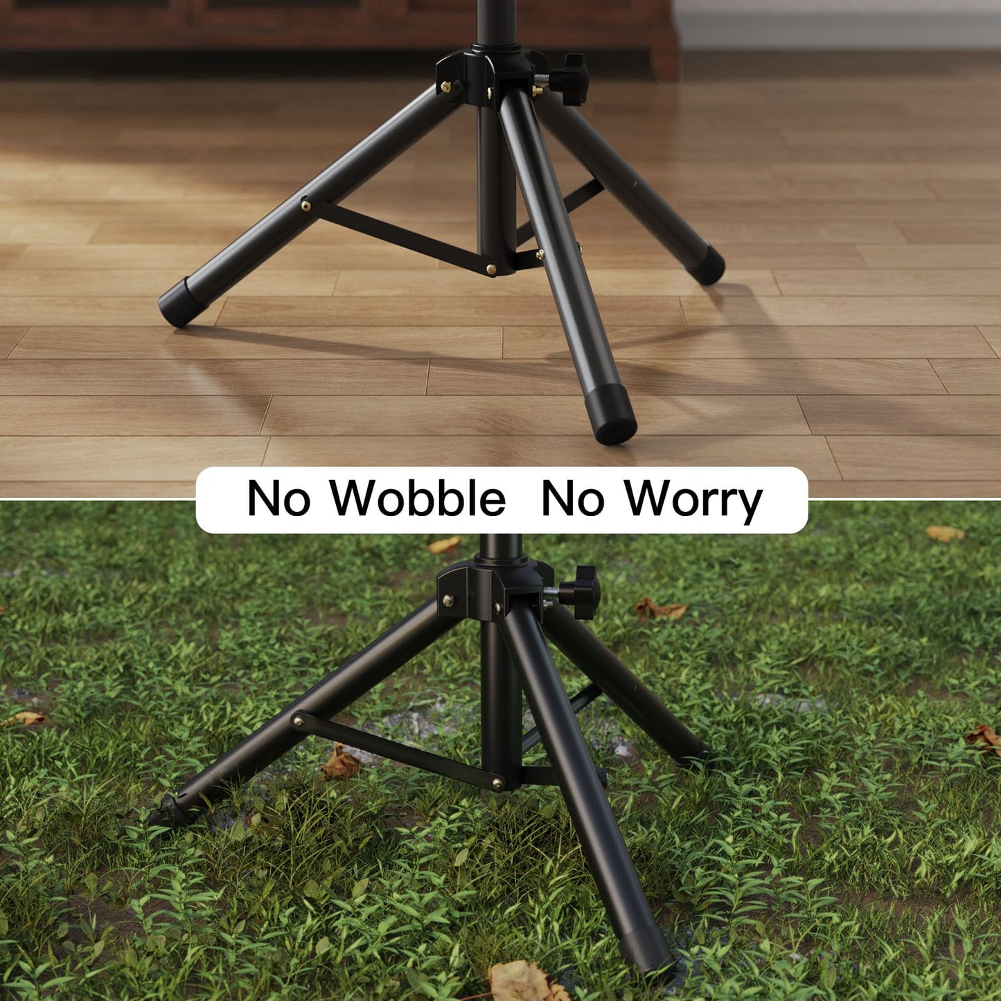 AMADA HOMEFURNISHING Height Adjustable Projector Tripod Stand for 26 to 51 in, Foldable Laptop Tripod Stand, Portable Outdoor Projector Stand for Laptop, Projector, DJ, or Sheet Music-AMPS02
