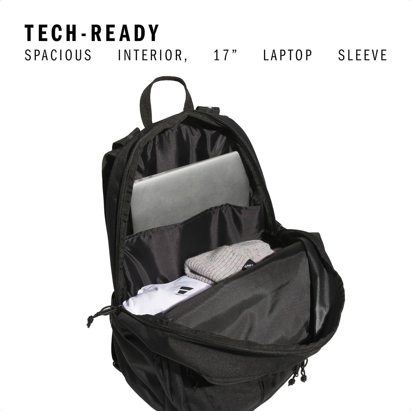 adidas Prime Backpack for Work, Travel Bag for Women and Men with Padded Compartment for Laptop