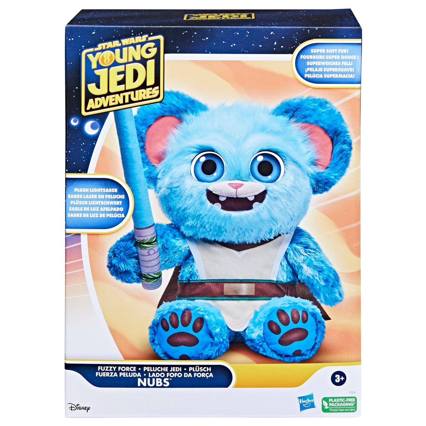 Star Wars Young Jedi Adventures Fuzzy Force Nubs, Star Wars Plush, Star Wars Toys, Preschool Toys for 3 Year Old Boys & Girls