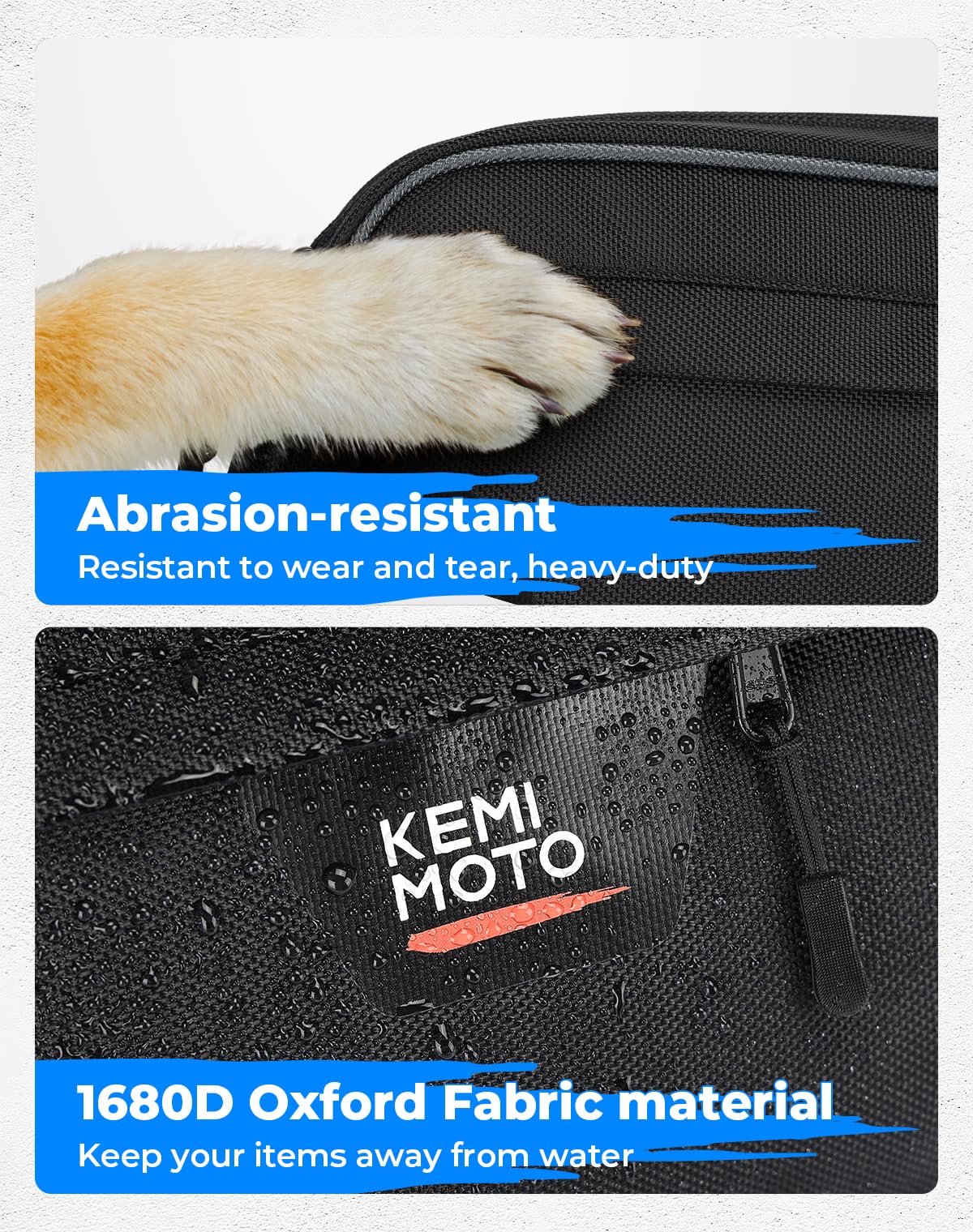 KEMIMOTO 2PCS Side Door Bags Compatible with Pioneer 1000 3P/5P/6P, 1680D Water Resistant Zipper, Scratch Resistant UTV Door Bags w/Protective Knee Pads(5-Seaters Can Only Install Front Doors)