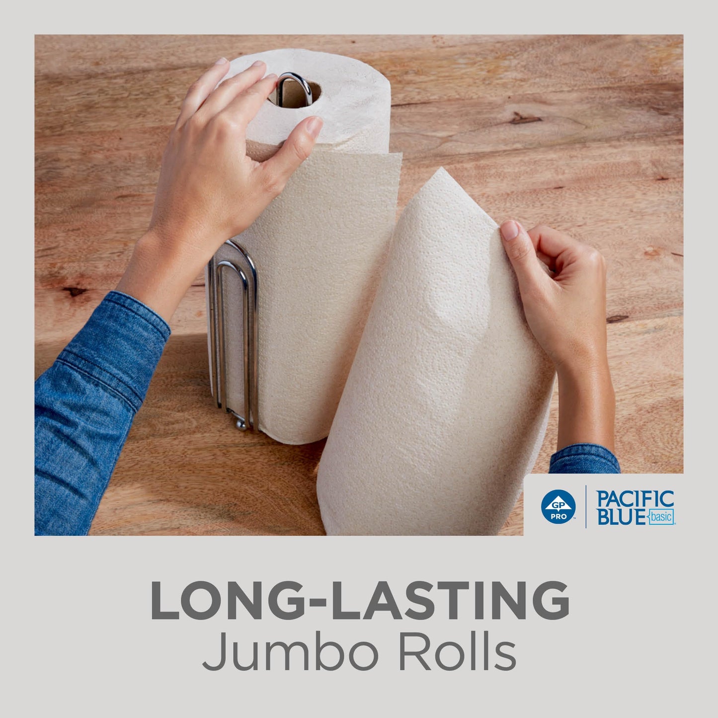 Georgia-Pacific Pacific Blue Basic 2-Ply Recycled Perforated Paper Roll Towel (Previously Branded Envision) By GP PRO (Georgia-Pacific), Brown, 28290, 250 Sheets Per Roll, 12 Rolls Per Case