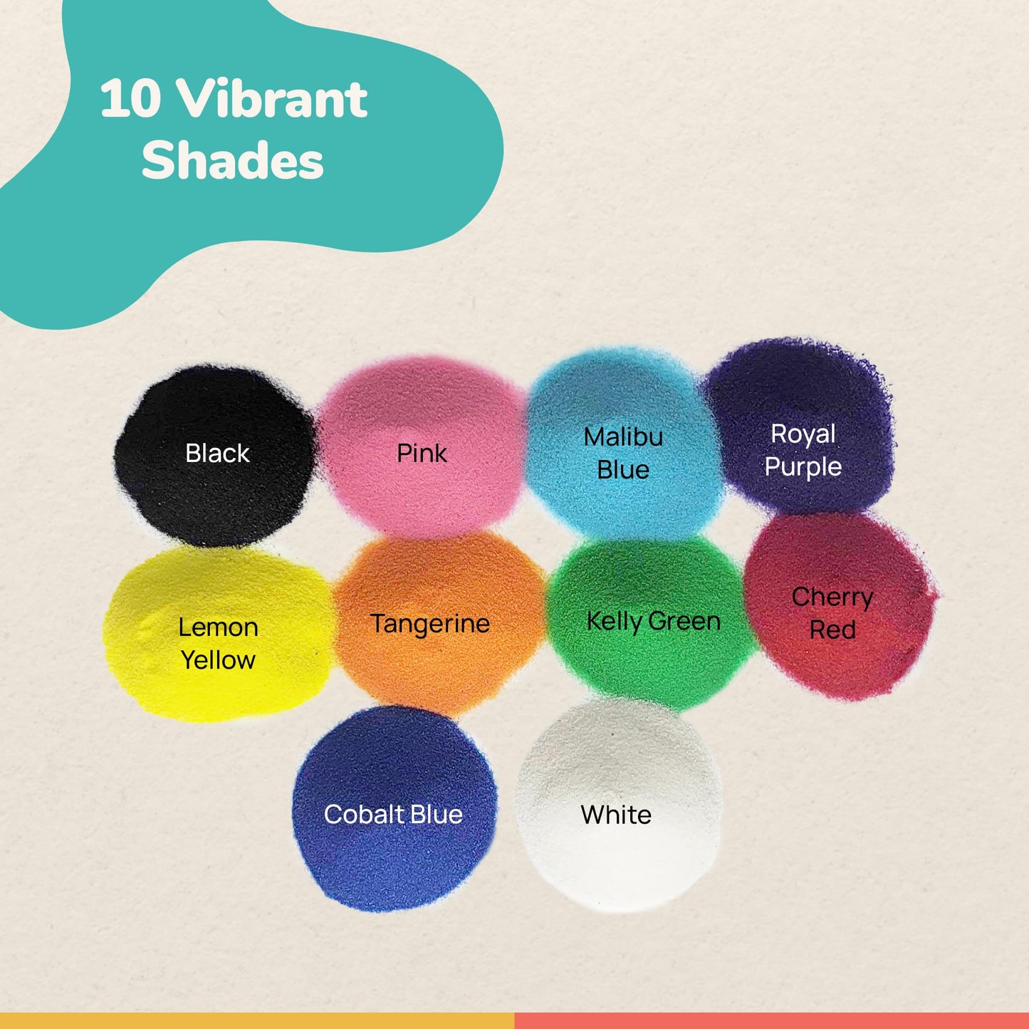 CuteyCo Crafty Sand - 10 Colors: 3 lbs of Vibrant Craft & Play