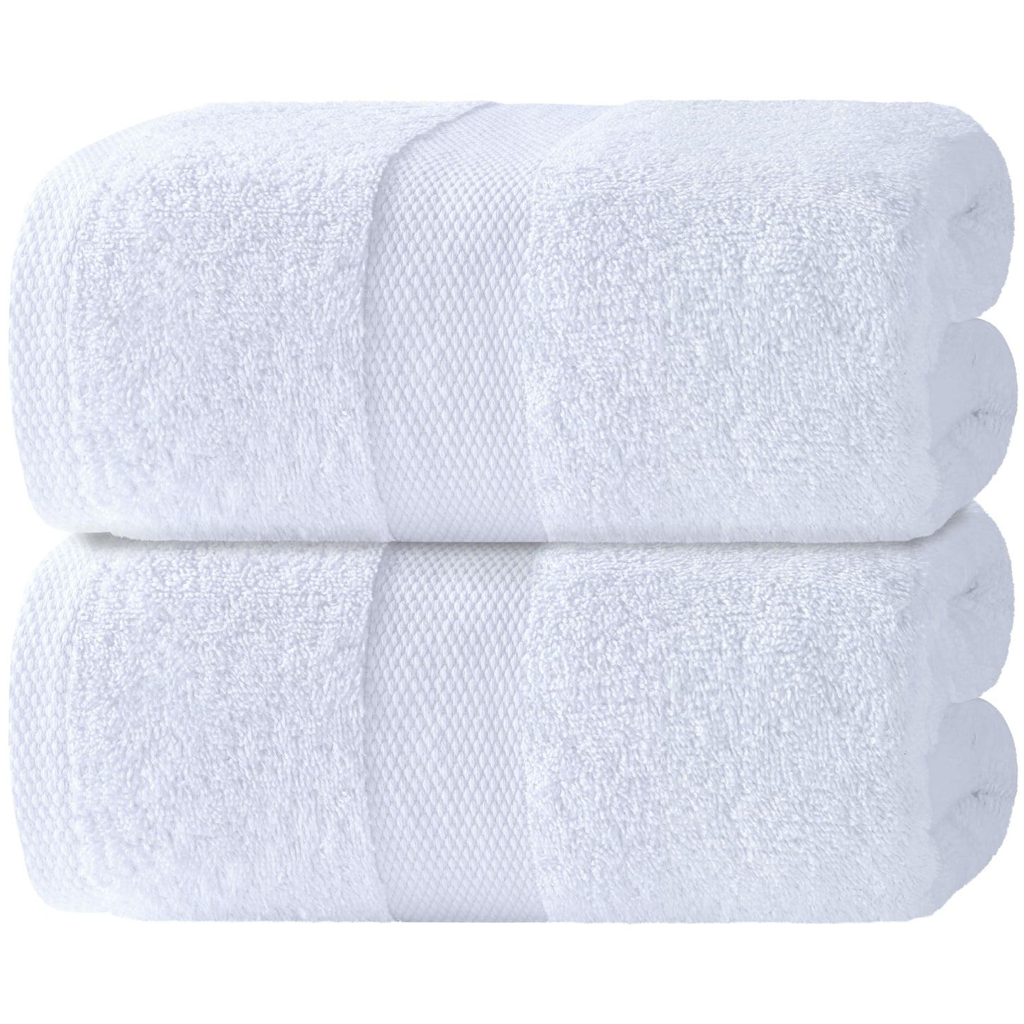 Bath Sheet Towels - 650 GSM Cotton Luxury Bath Towels Extra Large 35x70 | Highly Absorbent and Quick Dry | Hotel Quality Extra Large Bath Towels Oversized, White, 2 Pack