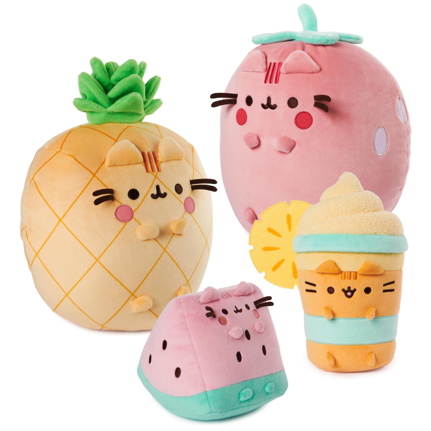 GUND Pusheen Strawberry Scented Squisheen Plush, Squishy Toy Stuffed Animal for Ages 8 and Up, Pink, 11”