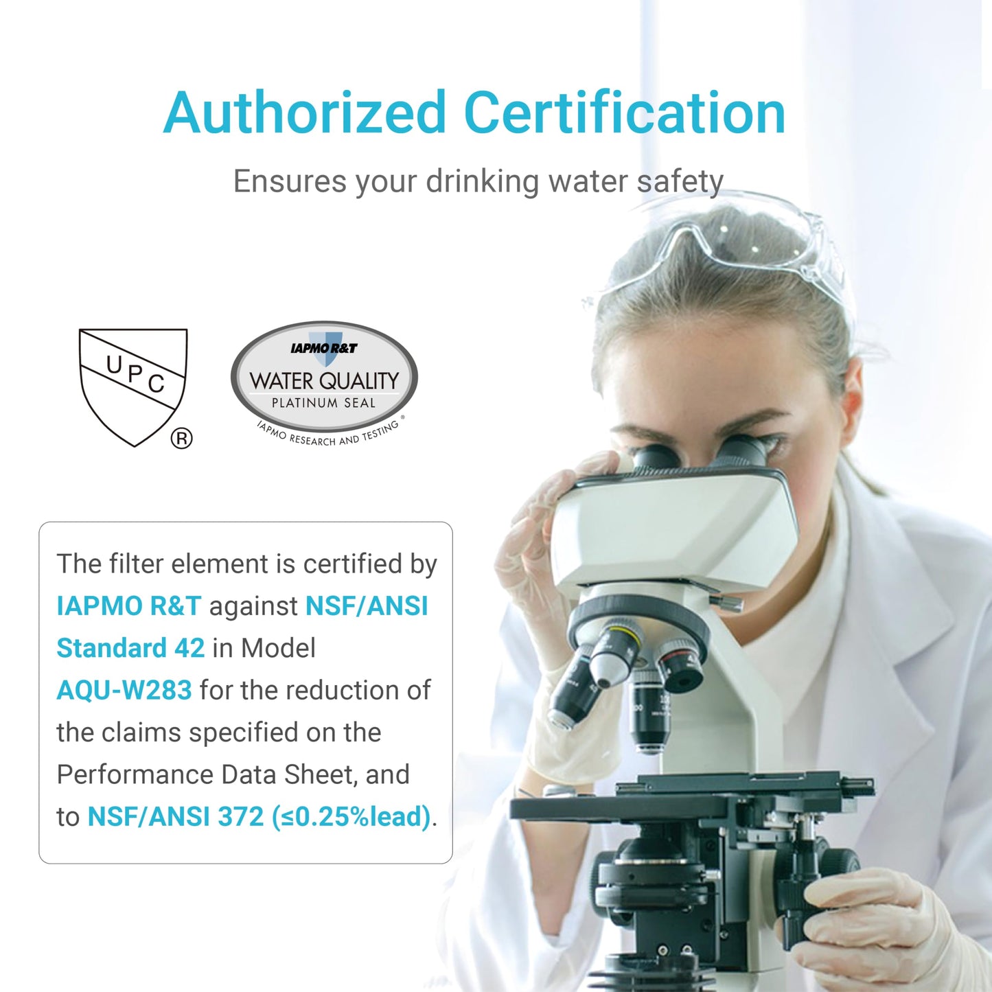 [WITH CHIP] AQUA CREST WF283-R Replacement for Elkay® 51300C, Compatible with Elkay® ezH20® and Halsey Taylor® Bottle Filling Stations, NSF/ANSI 42, Reduces Chlorine, Bad Taste & Odor, 2 Pack
