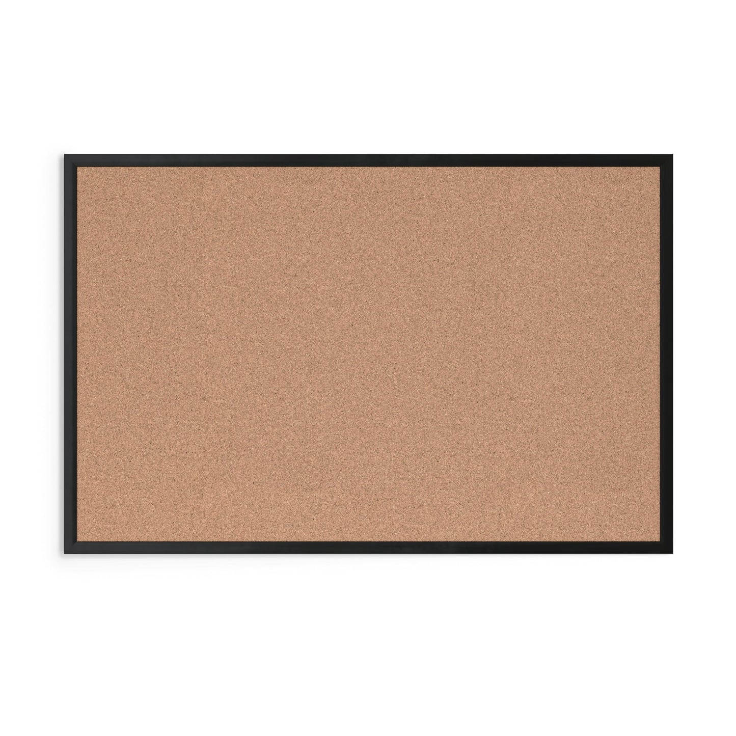 U Brands Cork Bulletin Board, 35"x23", Black Aluminum Frame, Industrial Grade Pinning Surface