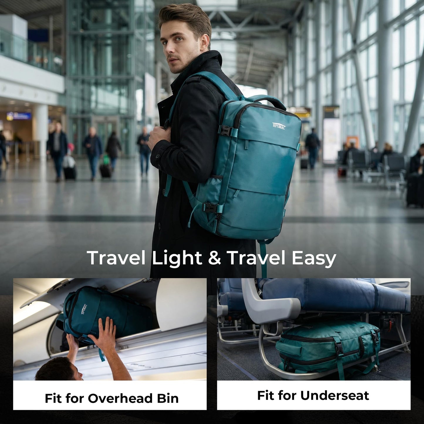 Vacuum Compression Backpack, Carry on Sealed Travel Backpack with Vacuum System and Pump, Fathers Day, Birthday Gifts for Traveler Expands to 40L Packing Capacity, Fits 17” Laptop &2–5 Days of Clothes