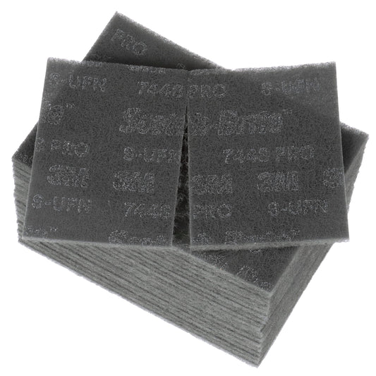 3M Scotch-Brite 7448 PRO Hand Pad - 6 in x 9 in Hand Sanding Pad - For Metal Surface Preparation, Removing Rust and Paint and Finishing