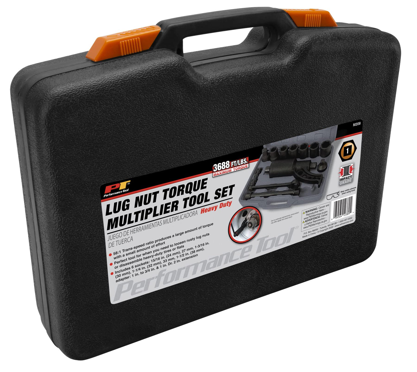 Performance Tool M208 3,688 ft/lbs Torque Multiplier Wrench – Torque Multiplier 1-Inch Drive Lug Nut Wrench Torque Amplifier Lug Nut Remover