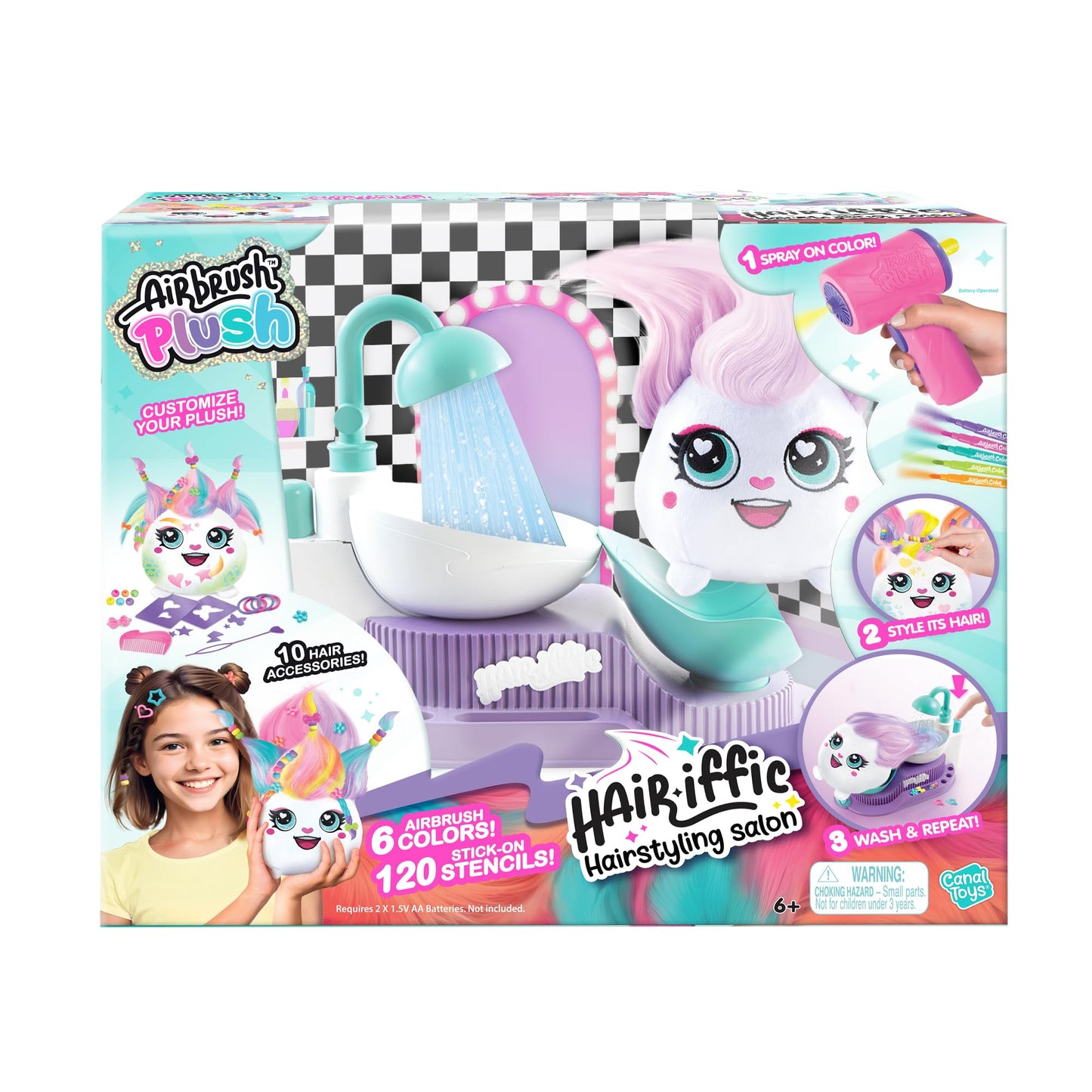 Canal Toys Airbrush Plush Hair’iffic Hair Salon