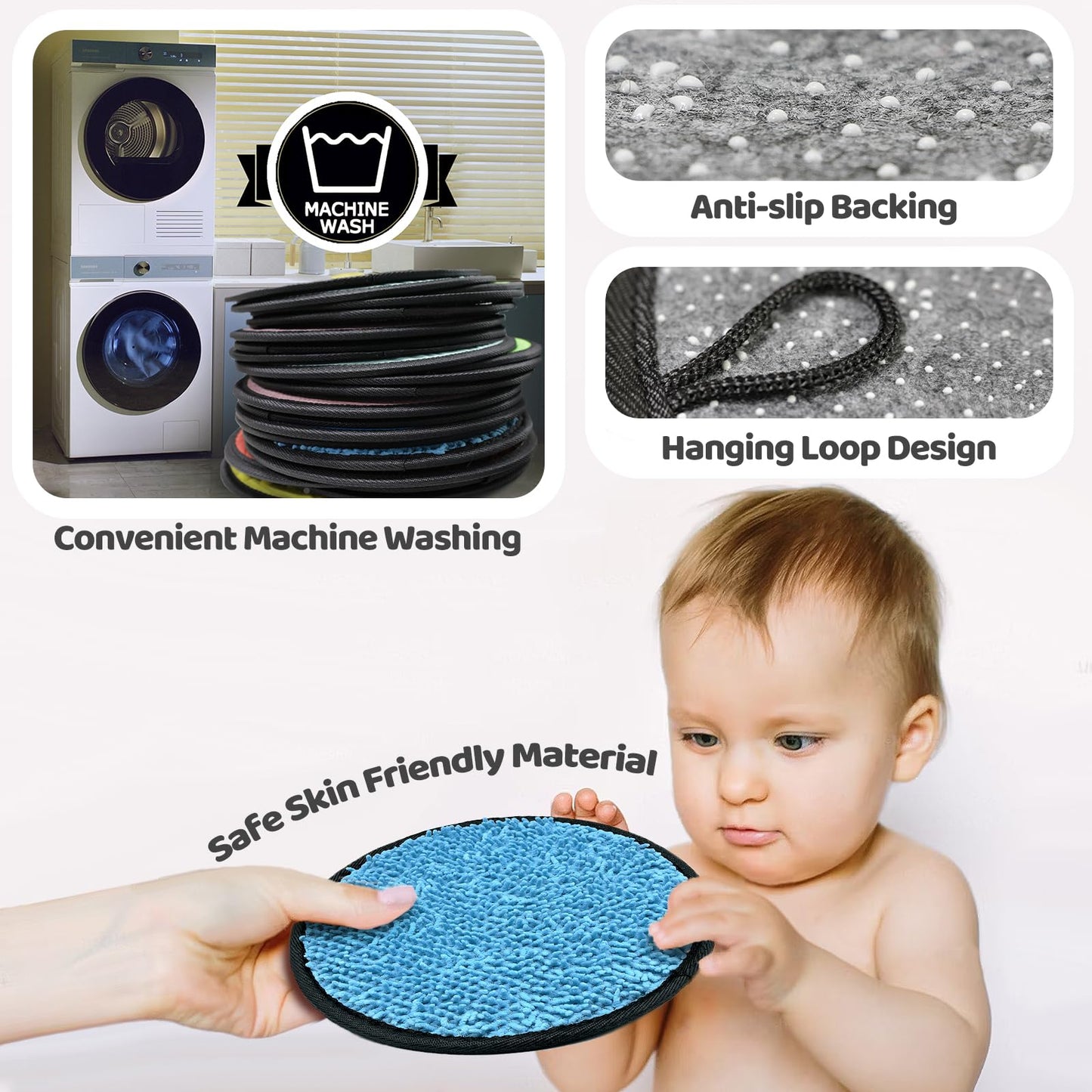 Sensory Mats, 16 Piece Set, Sensory Toys for Children with Autism, Touch Panel, Montessori Toy, Educational Toy for Children Aged 3 and Above, Gift