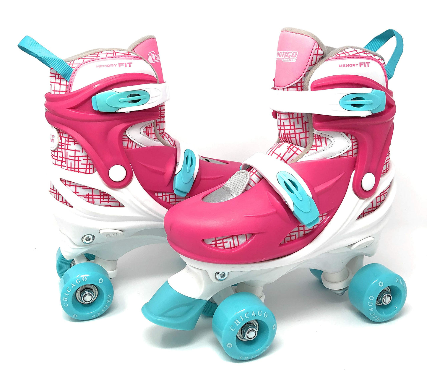 Chicago Quad Roller Skates Combo – Adjustable Skates with Protective Gear, High-Top Boot, 60mm Wheels, Secure Buckles, Indoor & Outdoor Use