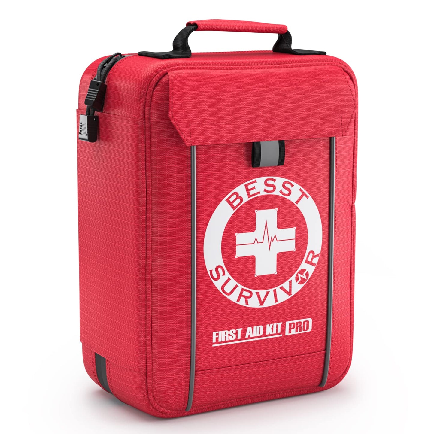 Professional Trauma First Aid Kit - Military-Grade Labelled Compartments & MOLLE System for Workplace, Outdoor, Car, Boat, Hurricane Emergencies 265 Piece Emergency Necessities Kits
