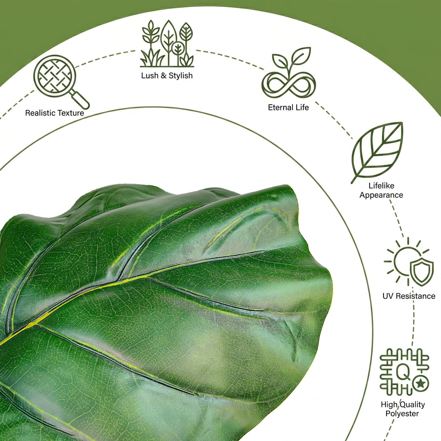 30" Artificial Fiddle Leaf Fig Tree, Realistic Fake Plants Faux Trees Indoor with Cotton Rope Basket, Artificial Plants Indoor for Apartment Home Living Room Office Decor