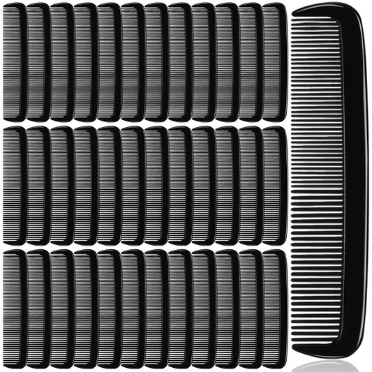 Yaomiao 500 Pieces Pocket Comb Bulk 5 Inch Plastic Hair and Travel Fine Tooth Combs for Women Men Beard Styling Dressing(Black)