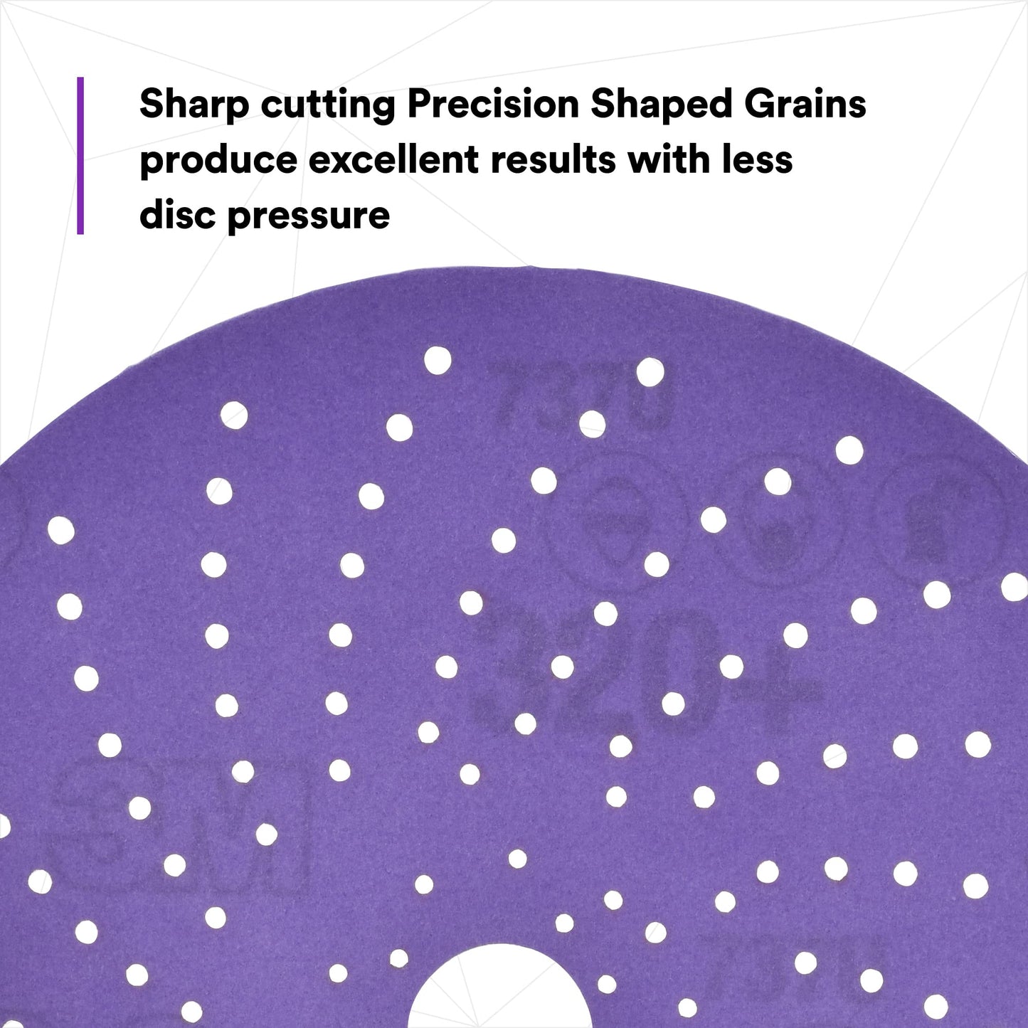 3M Cubitron II Hookit Clean Sanding Abrasive Disc 31483, 6 in, 320+ Grade, Pack of 50 Discs, Virtually Dust-Free, High Performance, Long Lasting, Multi-Hole Pattern, Feather Edging, Stock Removal