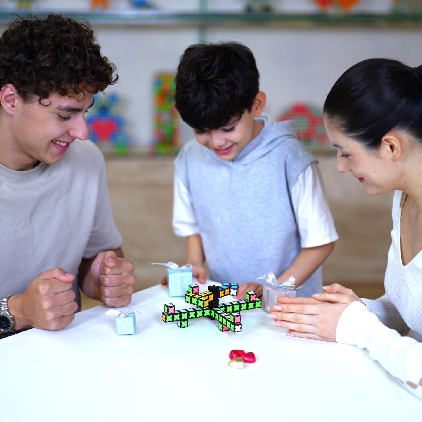 TOSY Magnet Cube 4x4 - 560 Magnets, 70 Blocks, 8in1 Toy: 4th of July Decorations, Puzzle Cube, STEM Building Blocks, Transformable Fidget Spinner, Infinity Cube, Magnet Tiles, UV Flashlight, Glowing