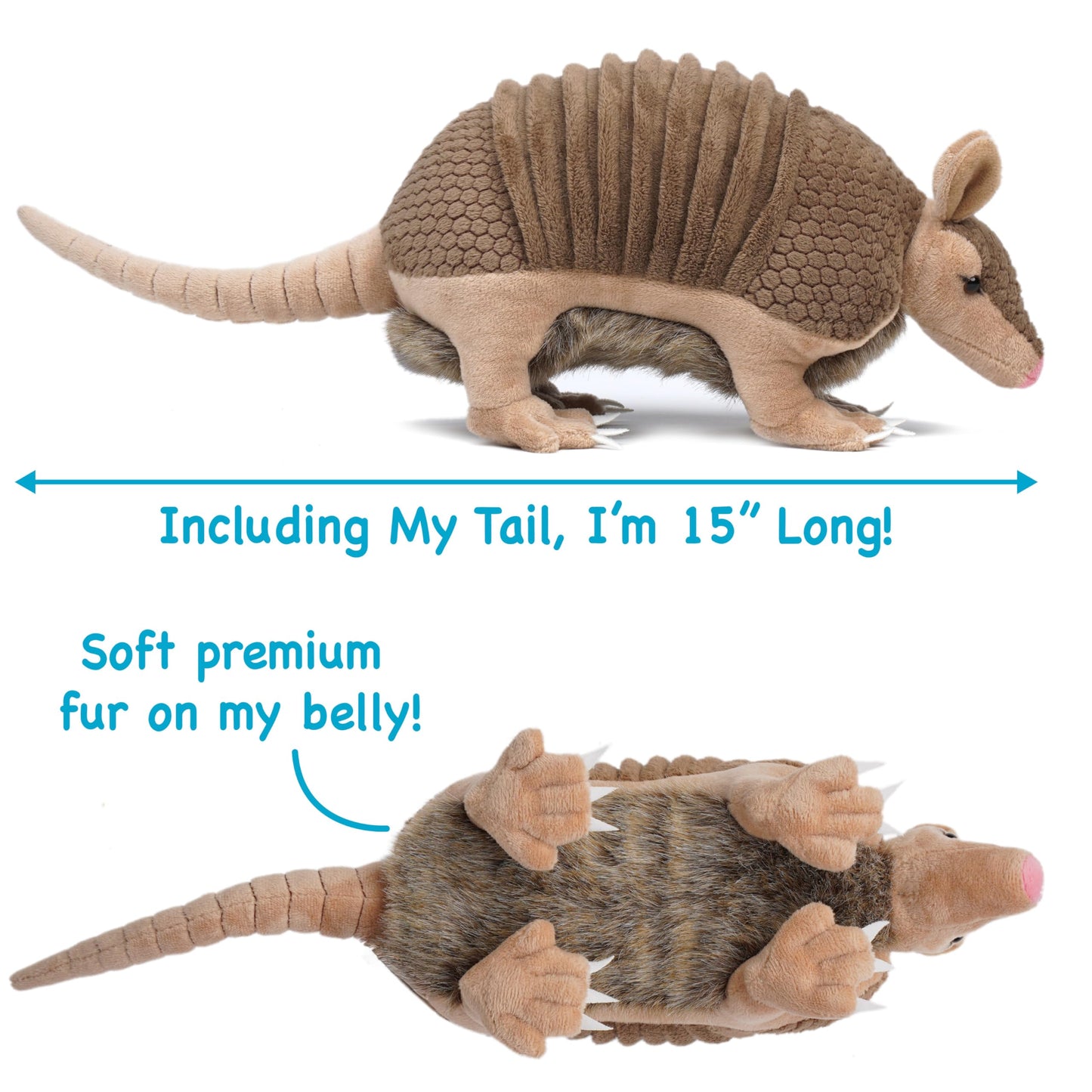 TigerHart Mike The Armadillo - 9 Inch (Tail Measurement not Included!) Stuffed Animal Plush