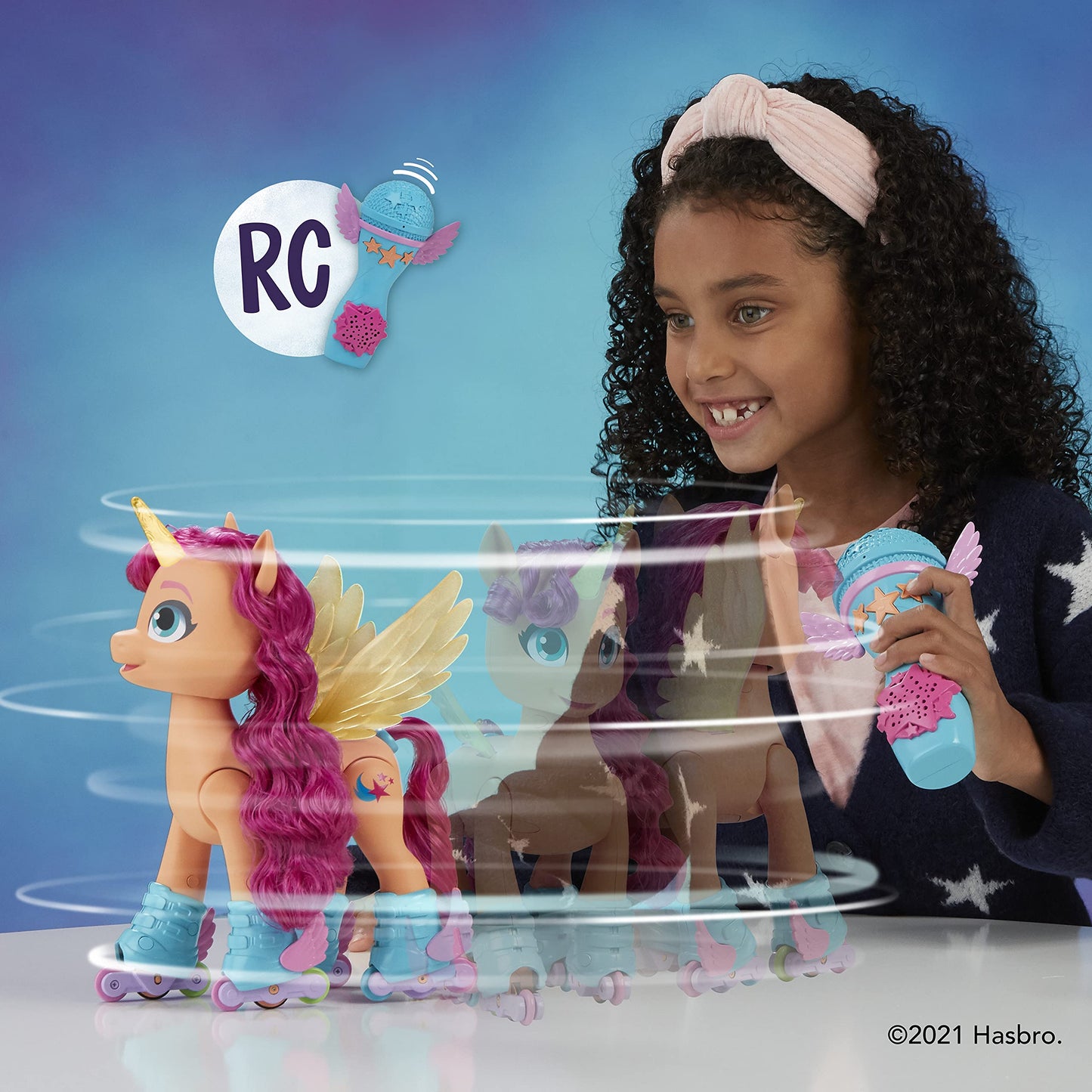 My Little Pony: A New Generation Movie Sing 'N Skate Sunny Starscout - Interactive 9-Inch Remote Control Toy with 50 Reactions, Lights