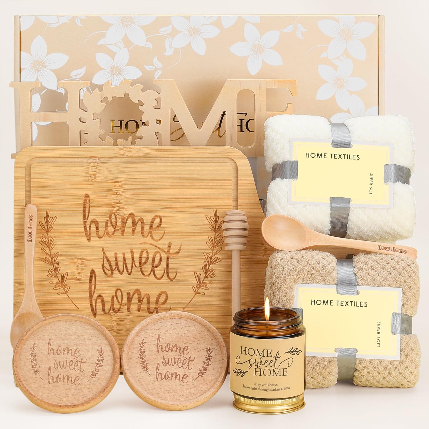 House Warming Gifts New Home,Housewarming Gift,New Home Gifts Ideas,Realtors Closing Gifts for Home Buyers,Home Sweet Home Bamboo Serving Board for Couple Women Men