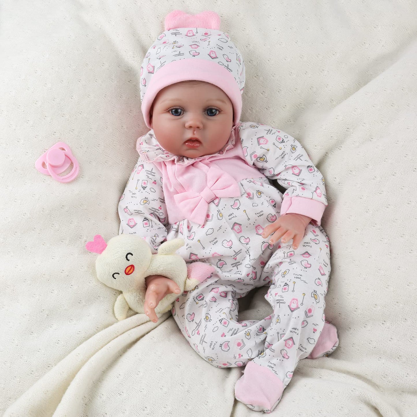 Kaydora Reborn Baby Doll - 16 Inch Realistic Newborn Girl, Lifelike Silicone Doll with Soft Weighted Body, Kids Gift Box for 3+