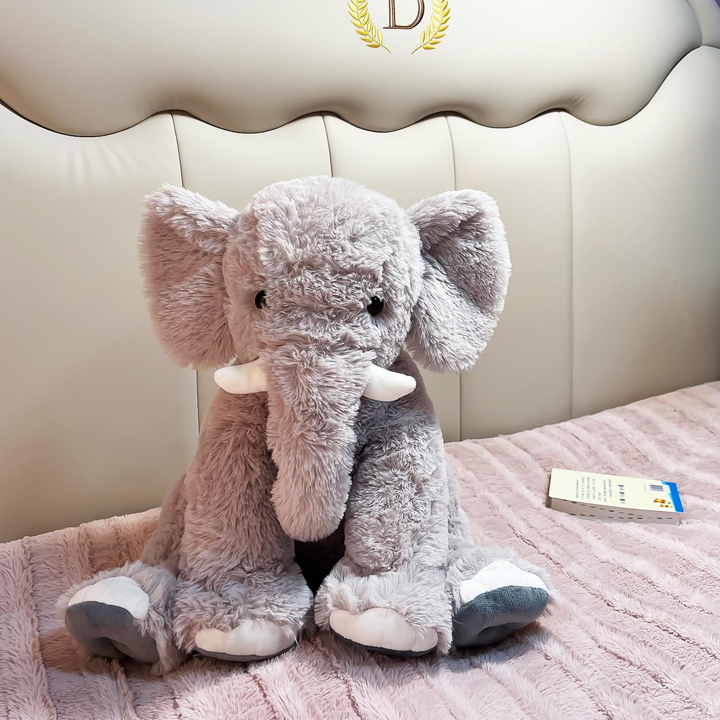 UBABER 20 Inch Large Elephant Stuffed Animals,Clever Elephant Plush Pillow for Kids, Perfect Elephant Gifts for Women,Super Soft Elephant Room Decoration(Gray).