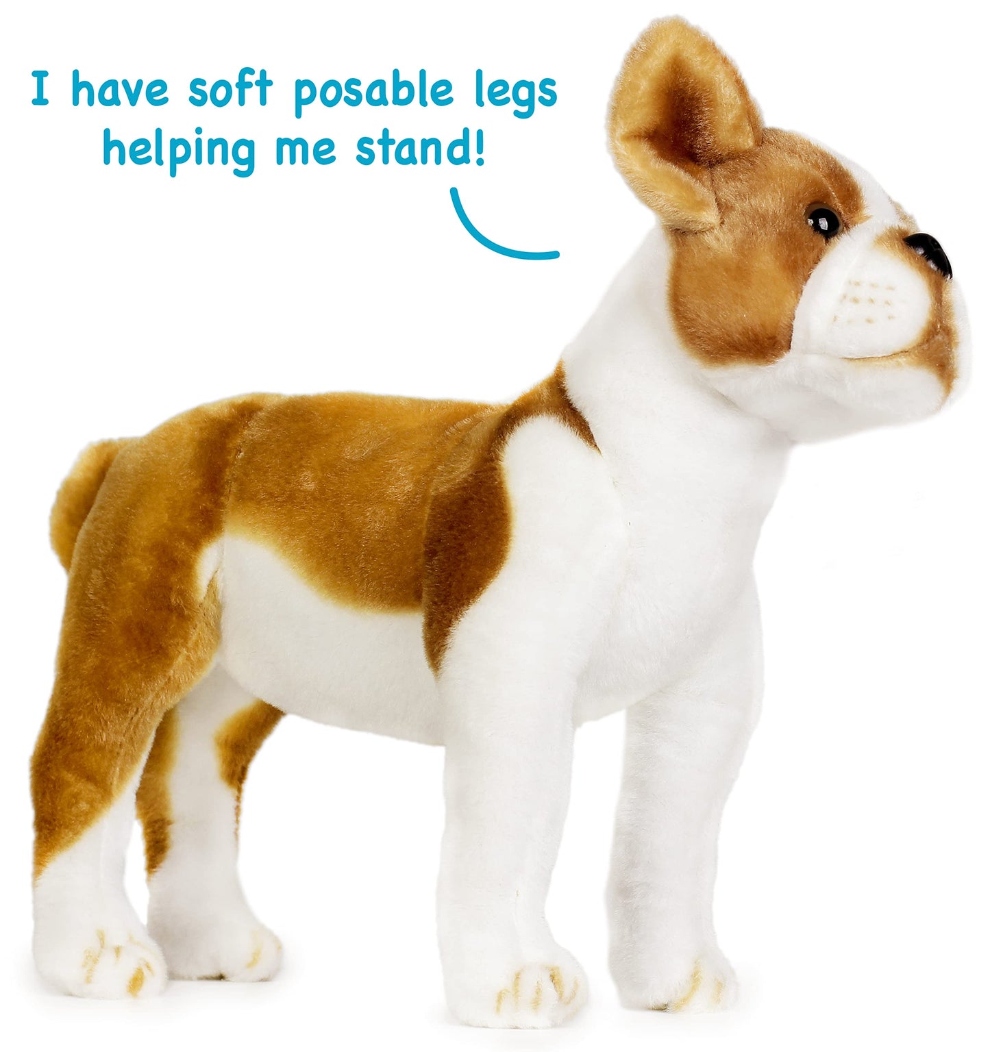 Bobby The Boston Terrier Boxer - 14.5 Inch Large Dog Stuffed Animal Plush - by TigerHart Toys