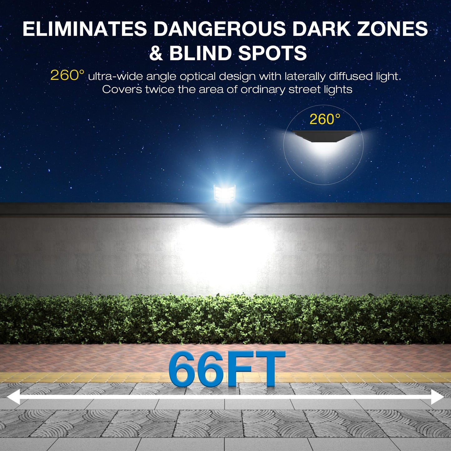 Solar Lights Outdoor,IP66 Waterproof Solar Street Lights Outdoor,6500K LED Dusk to Dawn Security Flood light with Motion Sensor and Remote Control for Yard,Parking Lot, Courtyards,Garages 4-Pack