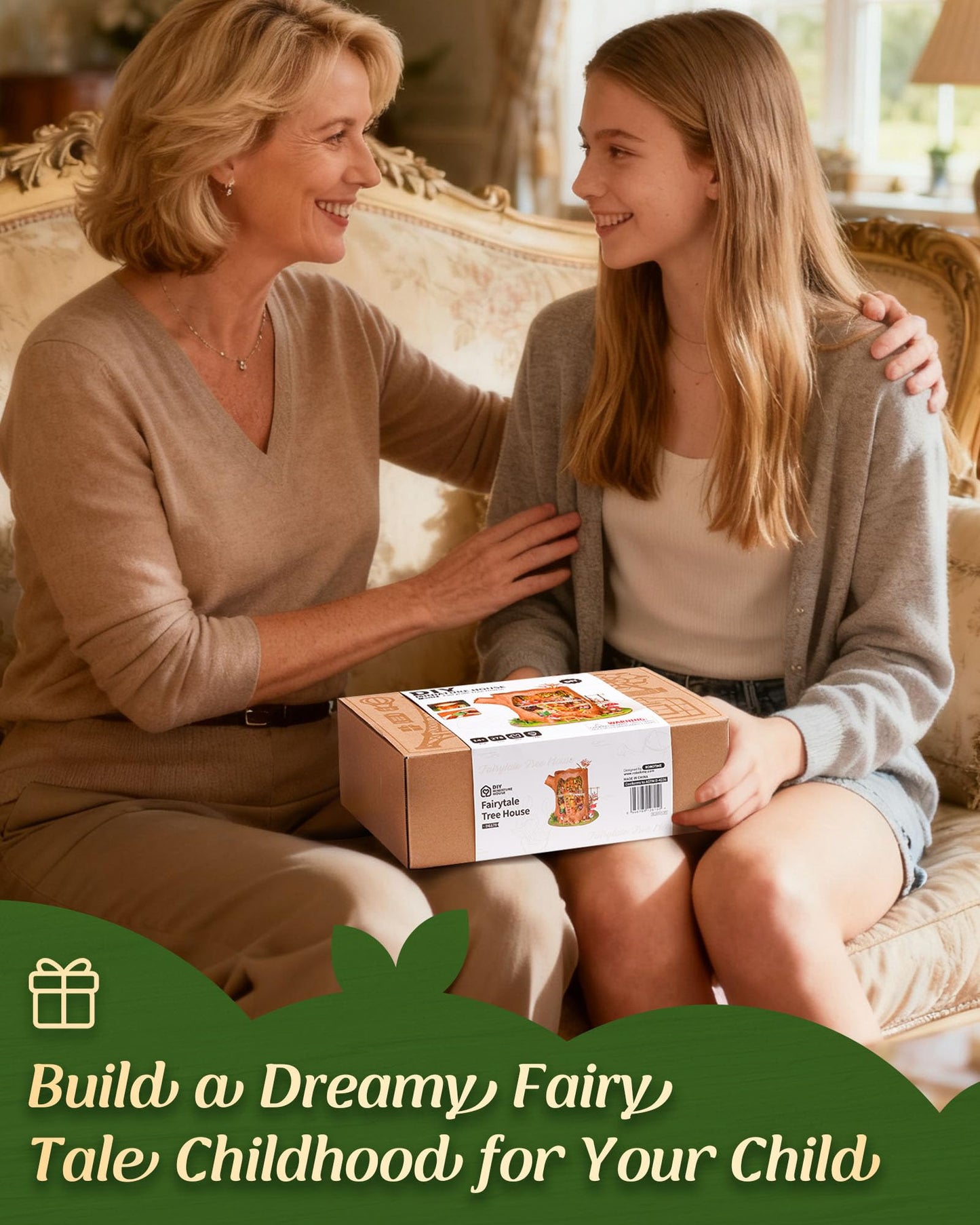 Rolife DIY Miniature House Kit for Adults, Mini Wooden Dollhouse Kit, Tiny House Diorama Building Kits-Birthday Christmas Craft Hobbies Gift for Teens Kids (Fairytale Tree House)