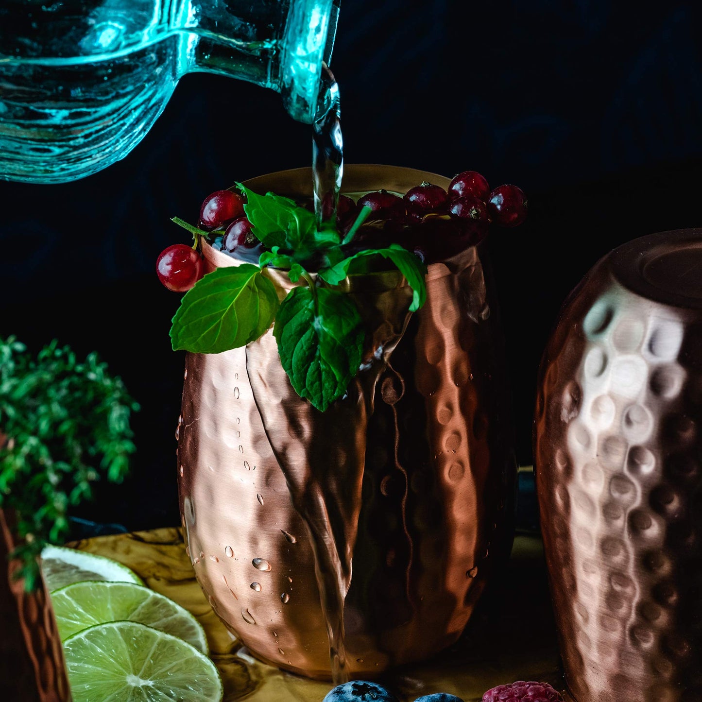 Kosdeg Copper Cups - 16 Oz Set of 4 - Unique Way to Enjoy Wine - Perfect Pure Tumbler for Water - Better Than Glasses or Plastic - Moscow Mule Cup for Drinking