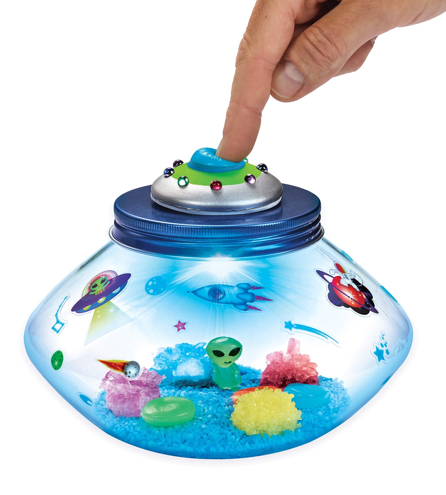 Creativity for Kids Crystal Space Terrarium Kit - Crystal Growing Kit for Kids - DIY STEM Science Kit for Boys and Girls
