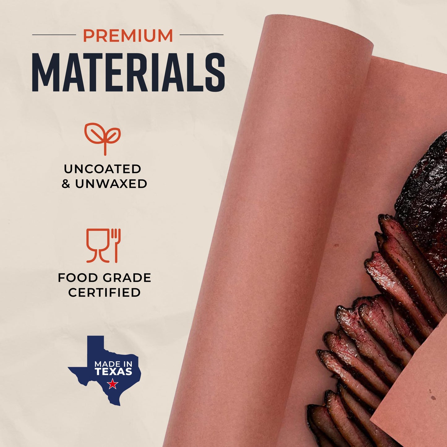 Bryco Goods Pink Butcher Paper Roll with Dispenser Box, 24" x 175' (2100”) Food-Grade Peach Butcher Paper for Smoker, BBQ, Grilling, Smoking Meat - USA Made - Unbleached, Uncoated and Unwaxed