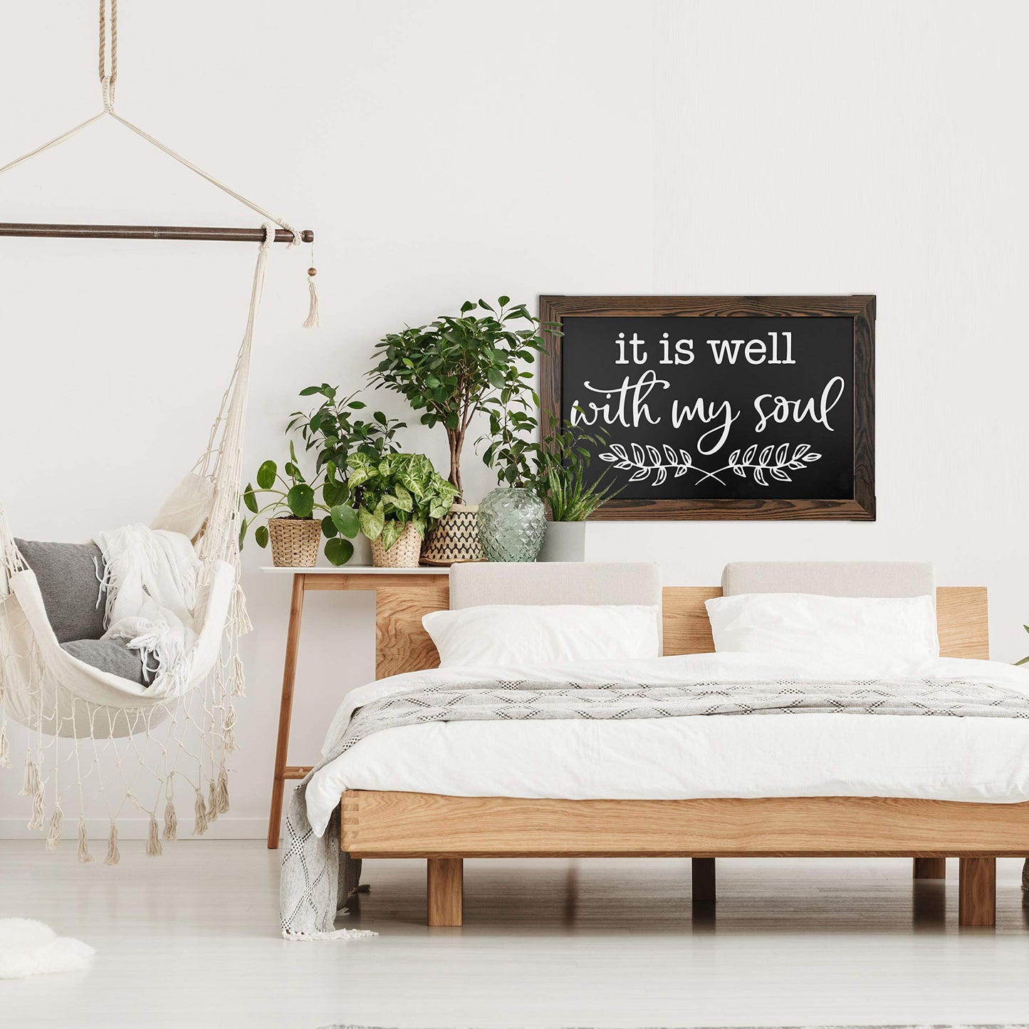 Loddie Doddie Magnetic Chalkboard Sign - 20 x 30 in, Rustic Wood Frame - Wall Mount Magnetic Bulletin Board - Easy Erase Chalk Calendar & Photo Display - Magnet Board for Wall