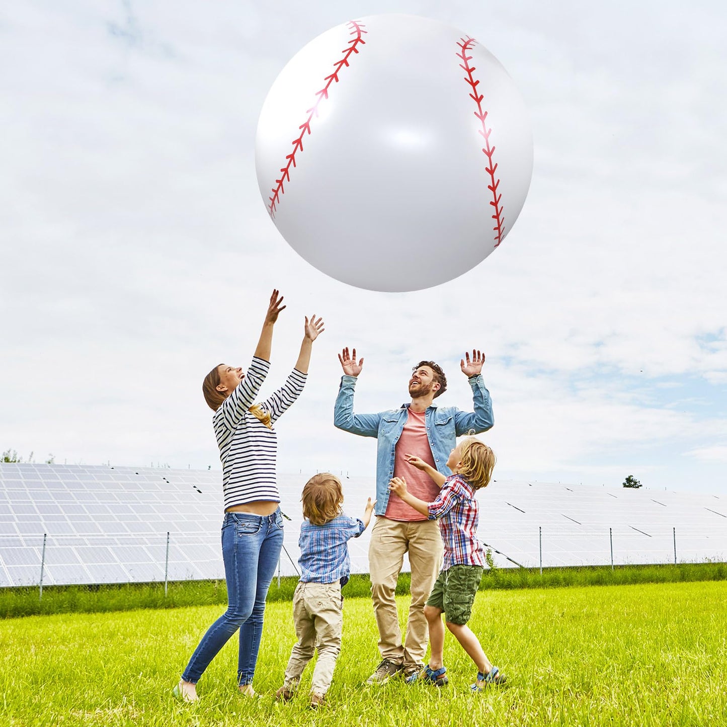 Lewtemi 3 Pcs 27 Inch / 40 Inch Giant Inflatable Sports Balls Large Inflatable Beach Ball Inflatable Baseballs Soccer Ball Basketball for Sports Themed Birthday Party Favor(40 Inch)