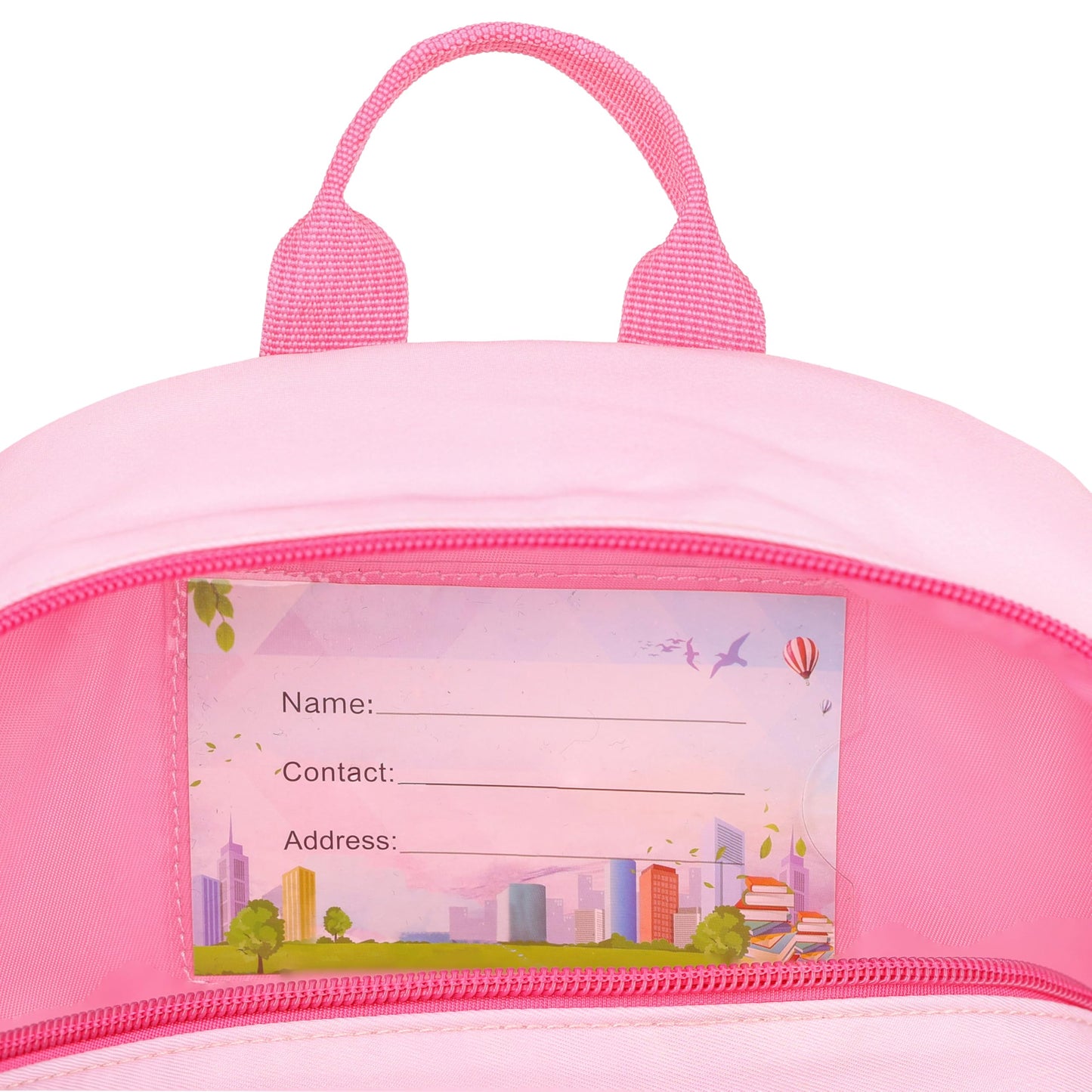 Livzen Pink Unicorn Rainbow Toddler Backpack, 12-inch, for girls aged 2-4. Features detachable 3D pouches,stickers and safety leash, for kindergarten and preschool, Perfect Christmas or birthday