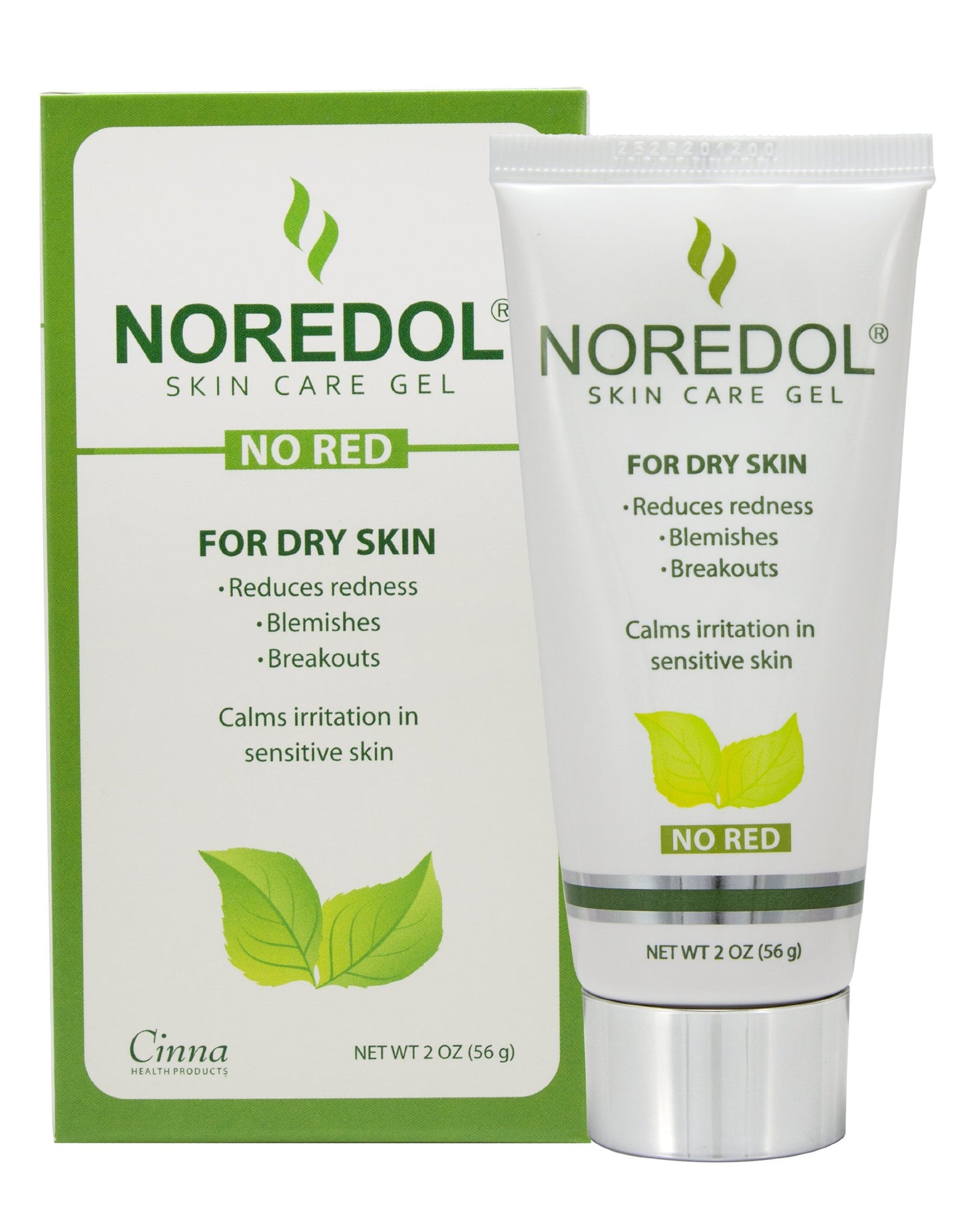 Noredol Skin Care Gel - Redness Relief Moisturizer for Dry Skin - Rosacea Treatment for Face - Soothes Prone Skin and Irritation - Fragrance Free 2 oz.