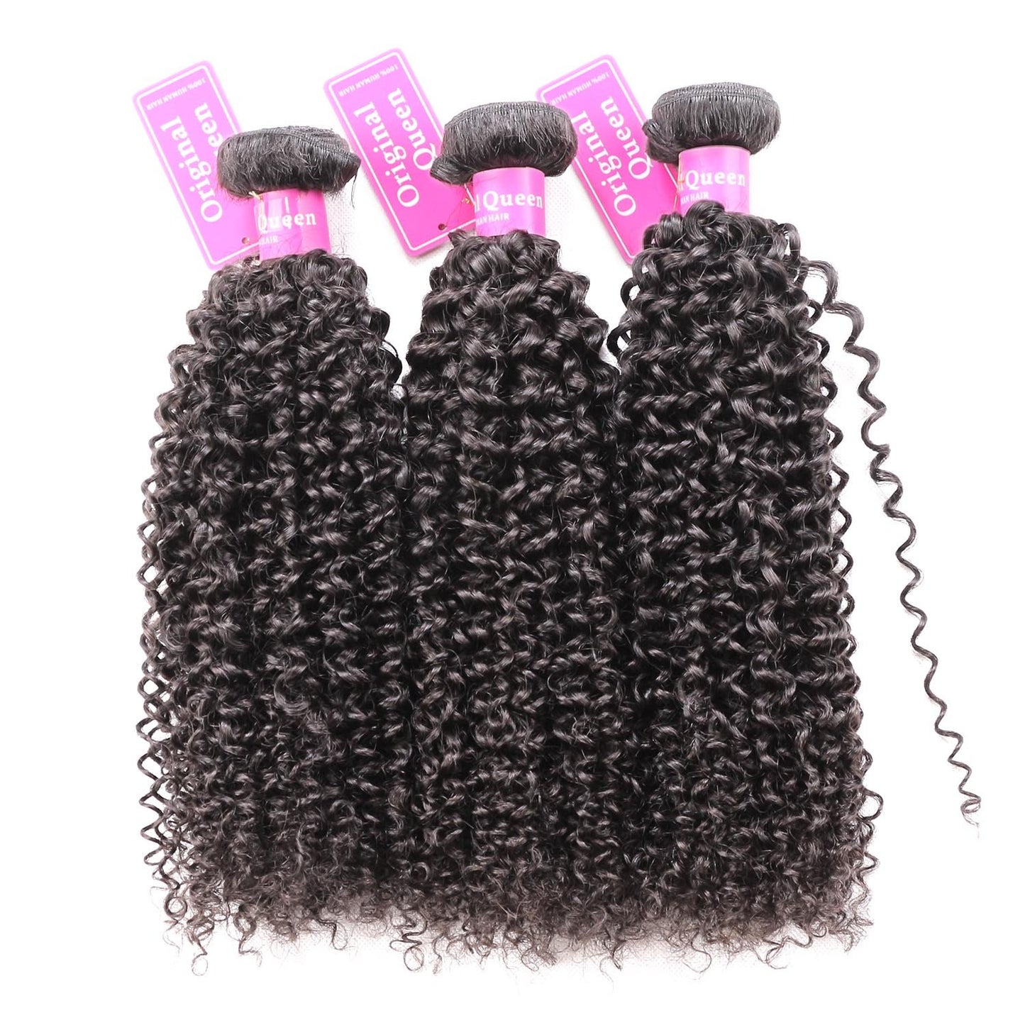 Original Queen 100% Brazilian Unprocessed Virgin Kinky Curly Human Hair Weave 3 Bundles Deep Curly Hair Extensions Mixed Length 8 10 12inches