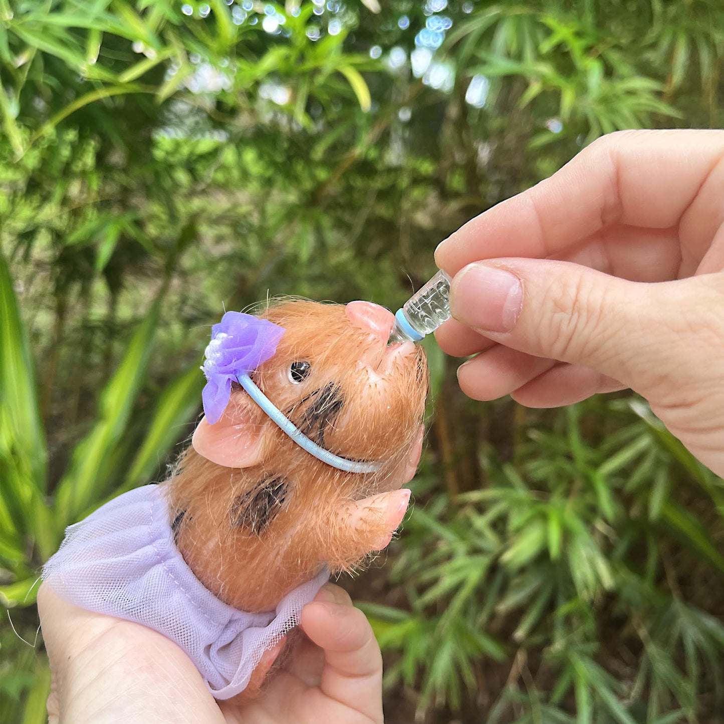 OtardDolls Lifelike Mini Pig Dolls, 5 Inch Full Silicone Soft Reborn Piggy Dolls Mini Realistic Newborn Cute Realistic Real Toddler Pig Toy with Toy Accessories for Happy Birthday