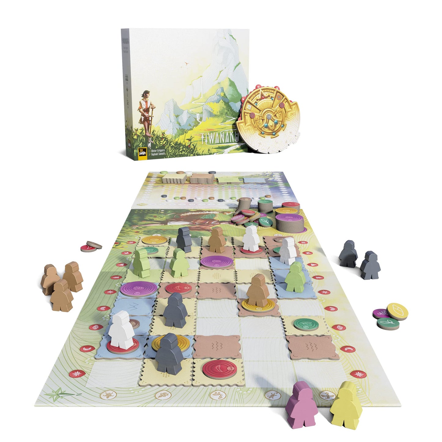 Sit Down! Tiwanaku - Sit Down! Strategy Board Game, Deduction Exploration Optimization, Pachamama Mother Earth Wheel, Play Solo Mode Or with Up to 4 Players, 30-60 Minute Play Time, for Ages 14+