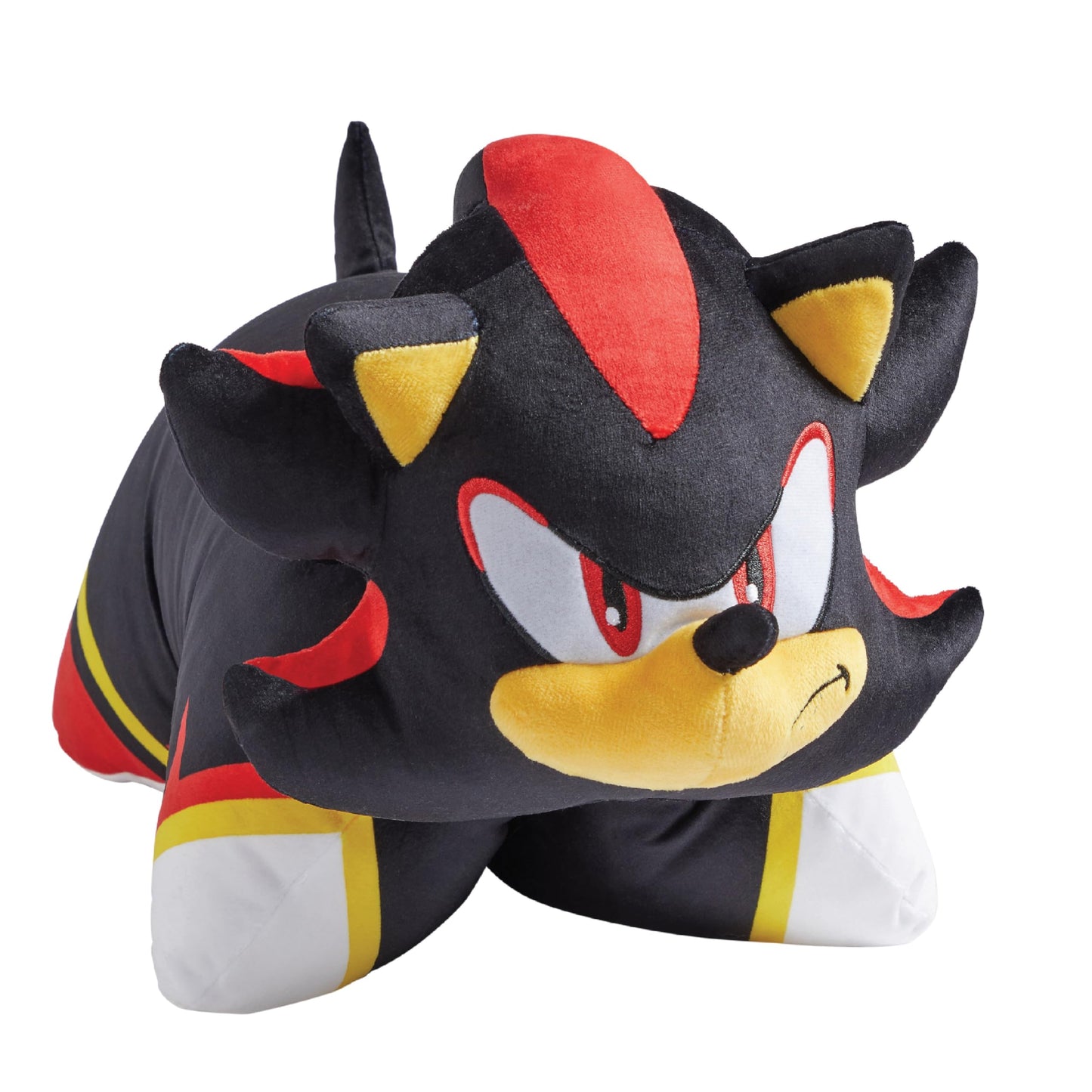 Pillow Pets SEGA Shadow The Hedgehog Soft Plush Folding Stuffed Animal and Kids Pillow – Official Sonic The Hedgehog Merchandise – 16 Inch Cuddly Toy for Travel, Bedtime, and Play