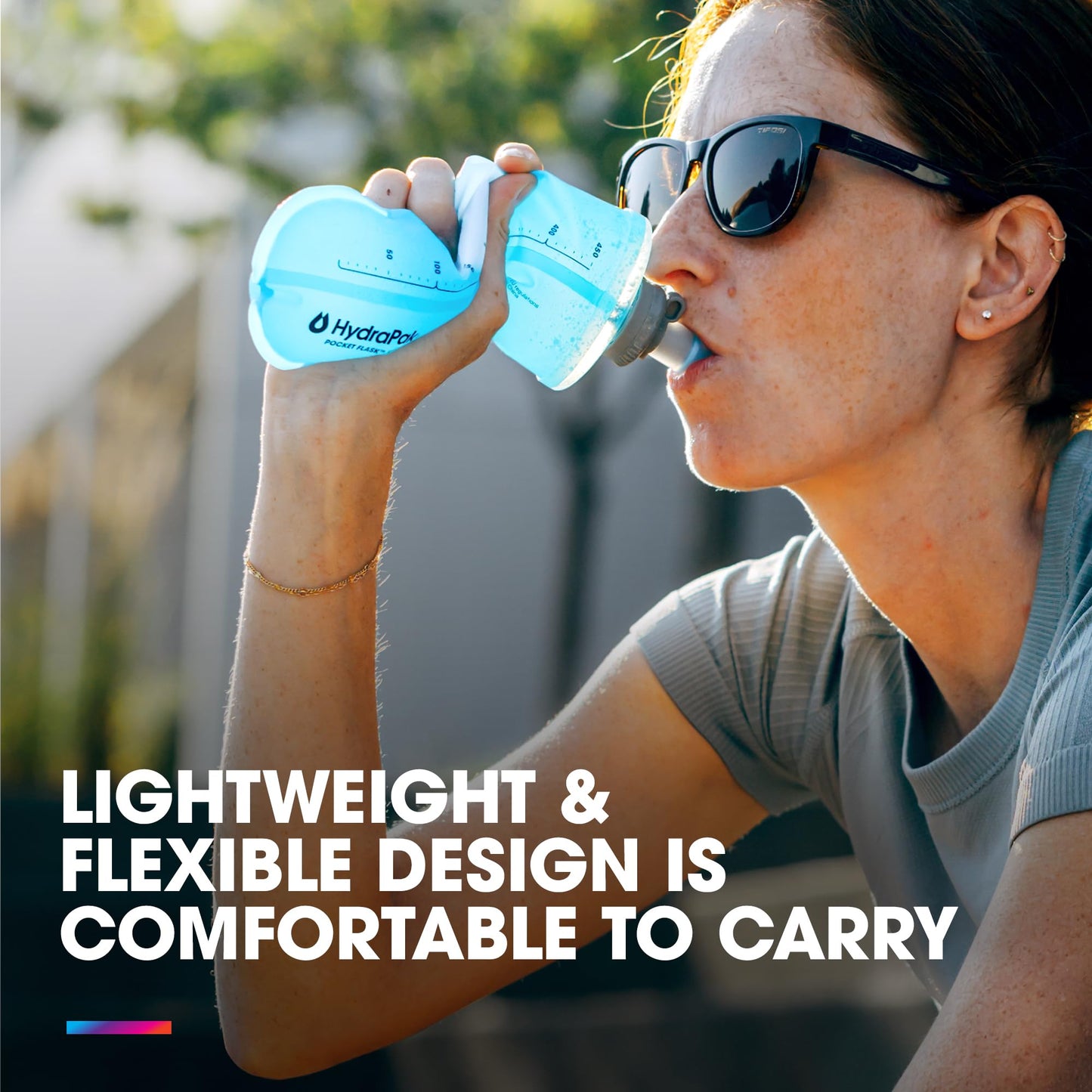 HydraPak PocketFlask 500ml 2-Pack - Compressible, Low Profile Soft Flask Water Bottle, Ideal Fit for Run Belts and Form Fitting Pockets with Locking Cap (500ml/17oz)