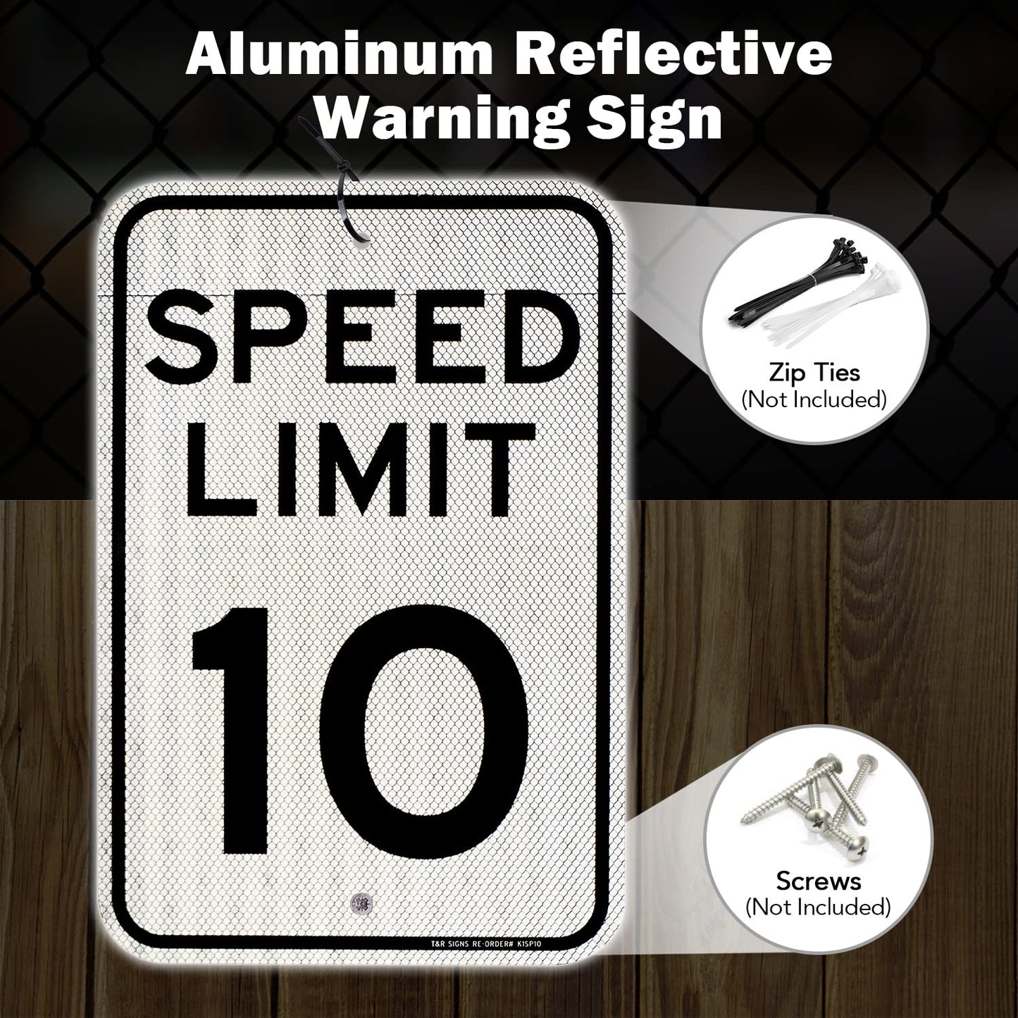 4 Pack Aluminum Traffic Signs - 18" x 12", Rust Free, Weather & Water Resistant, Fade Resistant, 2 Pre-drilled Holes