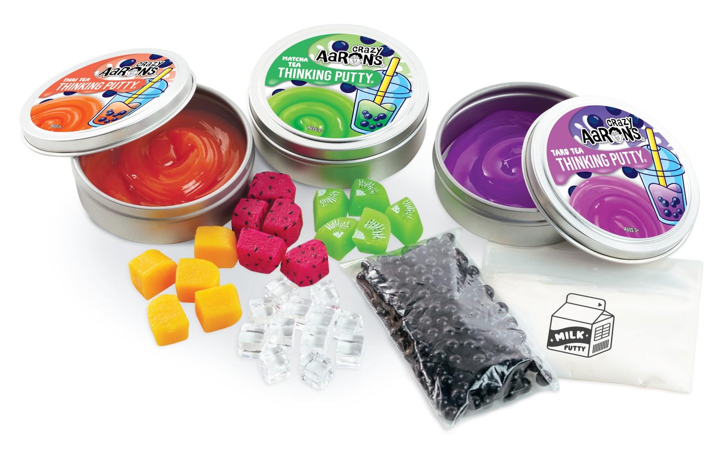 Crazy Aaron's Mixed by Me Boba Thinking Putty Kit - Made in USA