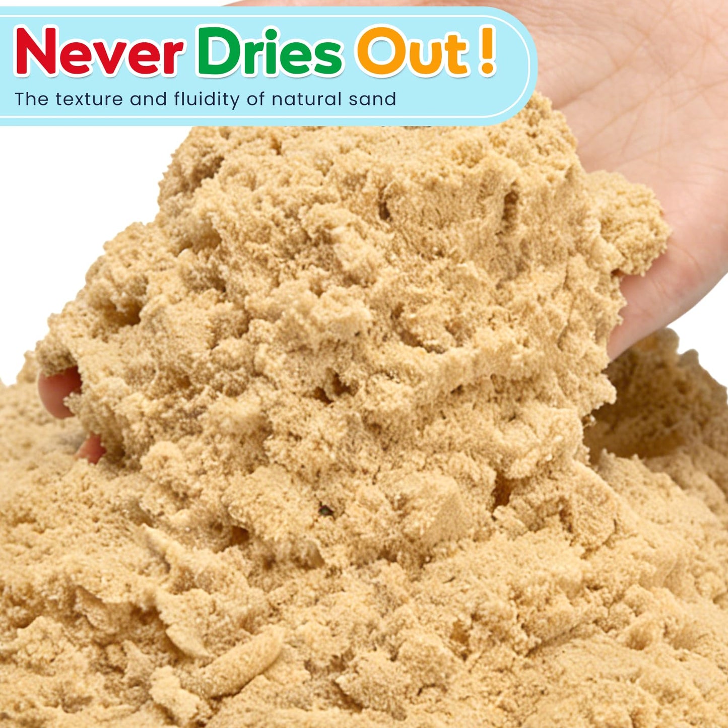 FURWEY 13.3lbs Play Sand, Natural Brown Sensory Sand,Suitable for Children to Shaping, Squeezing and Molding