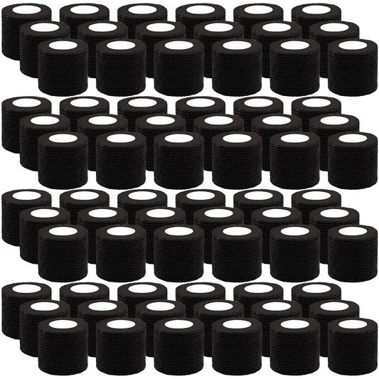 BQTQ 72 Rolls Self Adhesive Bandage Wrap 2 Inch Self Adherent Wrap Black Bandage Tape Self Stick Bandages Wrap Stretch Bandage for Wrist Ankle Swelling Sprains