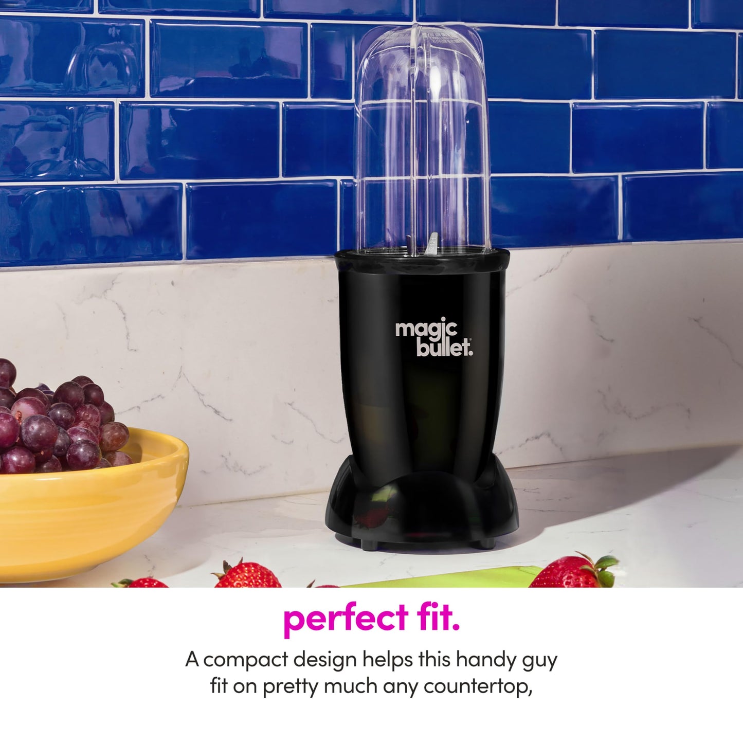 magic bullet Blender Set, 7-Piece Set, 250W Blender and Food Processor, 2 Blending Cups, Cross Blade, Compact Design, Smoothies, Sauces, Silver, MBR-0701AK