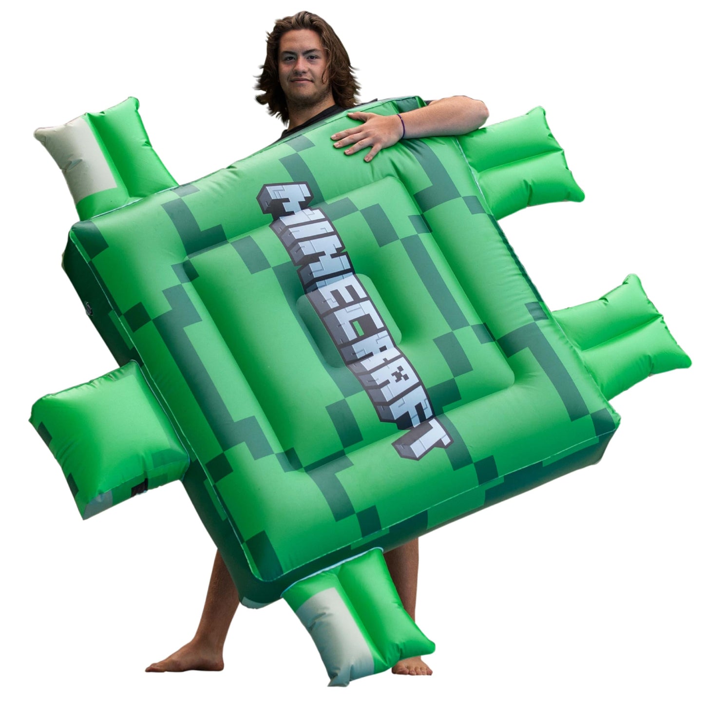 Officially Licensed Minecraft Ride-On Turtle Pool Raft Float - Dive into Beach Biome Fun, Oversized 72"x72"