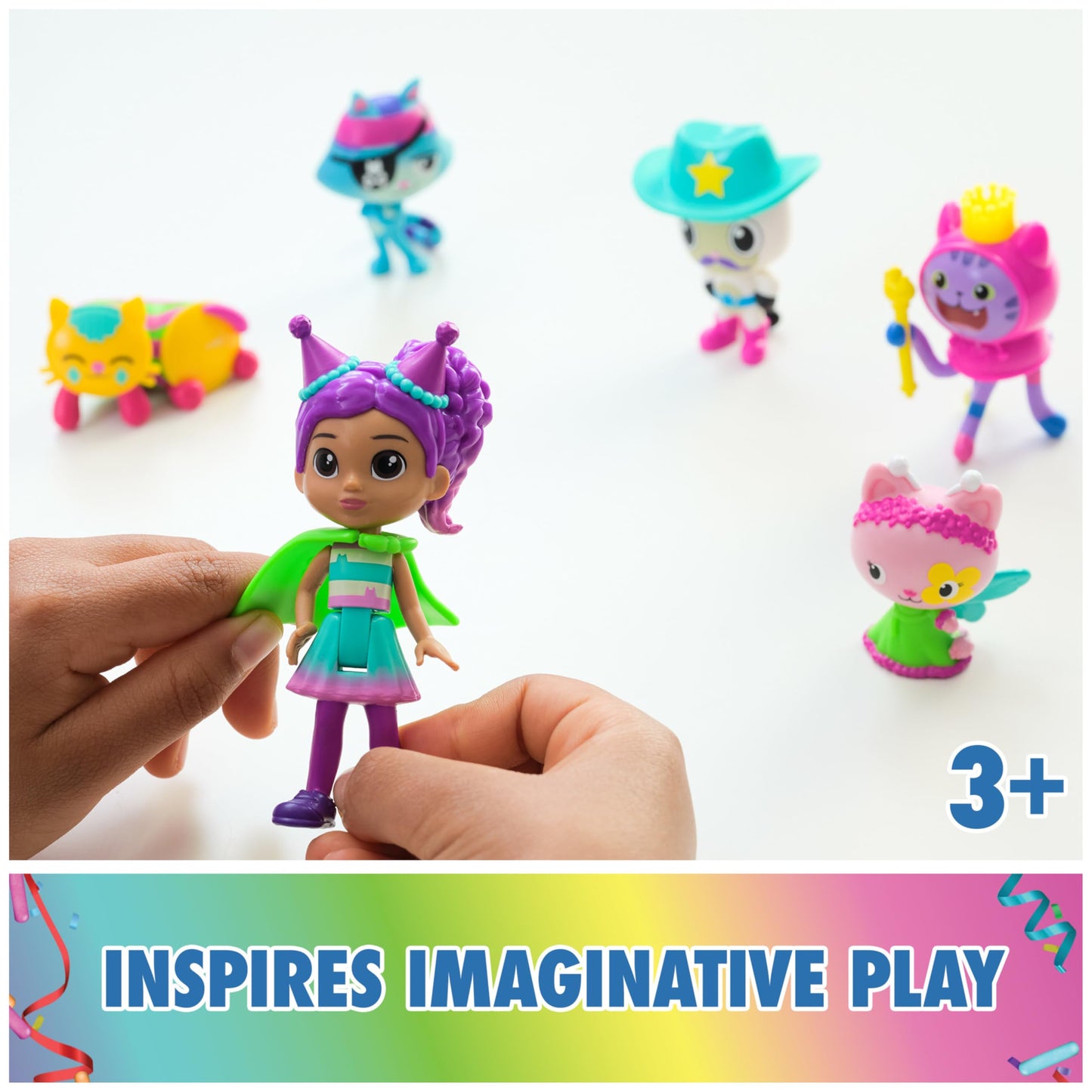 Gabby’s Dollhouse, Celebration Themed Figures with Gabby Girl, 5 Cat Toy Figures, Surprise Toys & Dollhouse Accessories, Kids Toys for Girls & Boys 3+