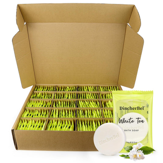 200 Pack 0.5oz Travel Soap, Mini Round Cleansing Bars Soap Bulk Travel Size, Individually Wrapped Toiletries Amenities for Hotel, Airbnb, Shelter, Camping and Traveling
